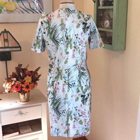 RABE  1920 Cotton Sheath Floral Dress - Picture 6 of 14